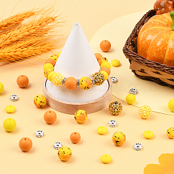 64Pcs Round & Rondelle Food Grade Eco-Friendly Silicone Beads&nbsp;SIL-SP0001-19F