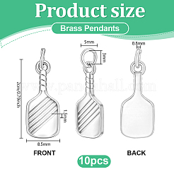 10Pcs Brass Pendants&nbsp;KK-PH0015-40P
