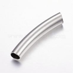 Tarnish Resistant 304 Stainless Steel Curved Tube Beads&nbsp;STAS-P128-01