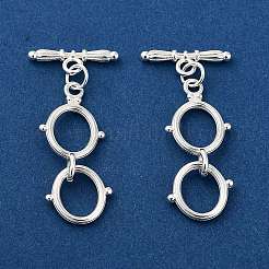 Rack Plating Brass Toggle Clasps&nbsp;LS-KK-F820-13S