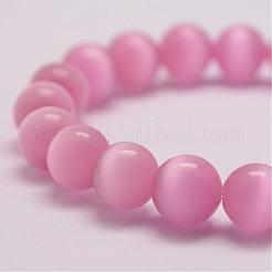 Cat Eye Beads Stretch Bracelets&nbsp;BJEW-F242-8mm-05