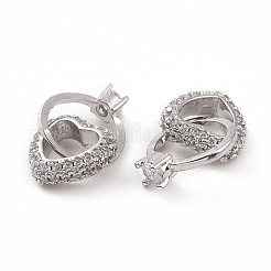 Brass Micro Pave Clear Cubic Zirconia Pendants&nbsp;KK-E068-VC471