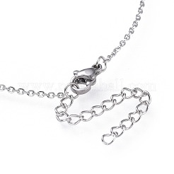 Brass Micro Pave Cubic Zirconia Pendant Necklaces&nbsp;NJEW-F271-09
