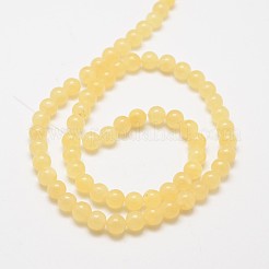 Natural Yellow Jade Bead Strands&nbsp;G-K121-01-10mm