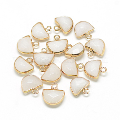 Natural & Synthetic Mixed Stone Semi Circle Pendants&nbsp;G-Q965-M