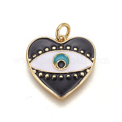 Brass Enamel Pendants&nbsp;KK-L185-01G
