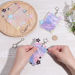2Pcs 2 Colors Acrylic Name Card Holders&nbsp;AJEW-BM0001-35