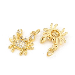 Brass Micro Pave Clear Cubic Zirconia Pendants&nbsp;CU-CBA5CB0-03G