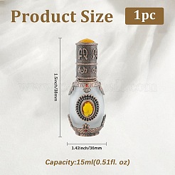 1Pc 15ML Retro Empty Glass Dropper Bottles&nbsp;AJEW-DJ0004-54