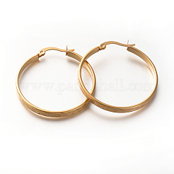 Lady's 304 Stainless Steel Hoop Earrings&nbsp;X-EJEW-N023-08E
