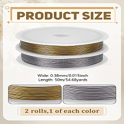 2 Rolls 2 Colors Tiger Tail Wire&nbsp;TWIR-LP0001-05B