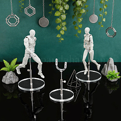 3 Bags 3 Styles Adjustable Height Plastic Doll Display Stands&nbsp;ODIS-FG0002-31