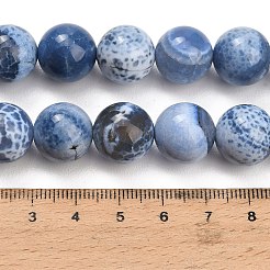 Natural Fire Crackle Agate(Dyed & Heated) Beads Strands&nbsp;G-K425-A04-14mm