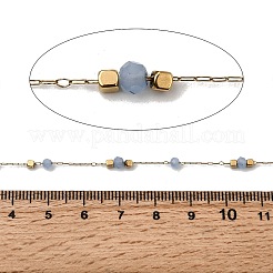 Handmade 304 Stainless Steel Glass Round Link Chains&nbsp;CHS-L032-09G-04