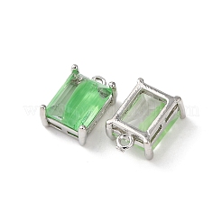 Brass Glass Charms&nbsp;KK-Z141-12P
