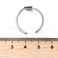 304 Stainless Steel Adjustable Cuff Rings&nbsp;RJEW-V011-02GP