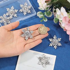 Christmas Alloy Rhinestone Lapel Pins&nbsp;JEWB-WH0028-135