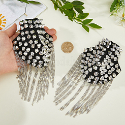 Non-woven Fabrics & Plastic & Iron Tassel Rivet Epaulettes&nbsp;AJEW-WH0481-521P
