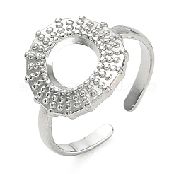 304 Stainless Steel Cuff Open Rings for Women&nbsp;RJEW-L341-04B-P