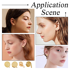 16Pcs 4 Styles Brass & 304 Stainless Steel Cuff Earrings&nbsp;EJEW-HS0001-18G