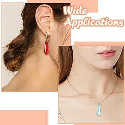 100Pcs Glass Teardrop Pendants&nbsp;GLAA-CJ0002-79