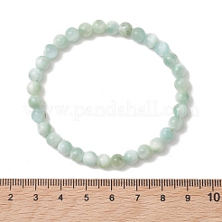 Natural Glass Round Beads Stretch Bracelets for Women Men&nbsp;BJEW-JB13523