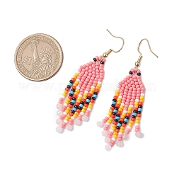 Bohemian Glass Seed Beads Dangle Earrings&nbsp;EJEW-MZ00338