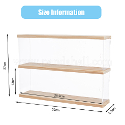 2-Tier Transparent Acrylic Toys Action Figures Display Boxs&nbsp;ODIS-WH0063-01