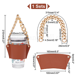 PU Leather Heat Resistant Reusable Cup Sleeve&nbsp;AJEW-WH0326-39A