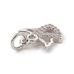 Brass Micro Pave Cubic Zirconia Charms&nbsp;ZIRC-F132-46P