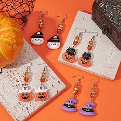 Halloween Theme Resin Dangle Earrings&nbsp;EJEW-JE05287