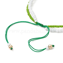 Easter Glass Seed Beads Braided Bead Bracelets&nbsp;BJEW-MZ00150-05