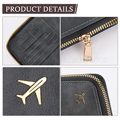 Imitation Leather Zipper Passport Cover&nbsp;ABAG-WH20005-71A