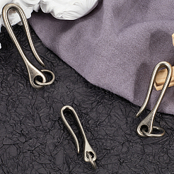 6Pcs Tibetan Style Alloy Hook Clasps&nbsp;FIND-CP0003-29AS