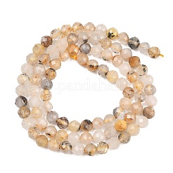 Natural Rutilated Quartz Beads Strands&nbsp;G-RM250104-E2