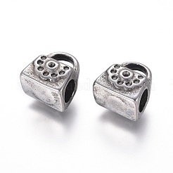 304 Stainless Steel European Bead Rhinestone Settings&nbsp;STAS-I120-86AS