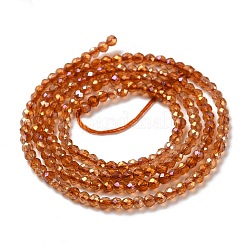 Electroplate Transparent Glass Beads Strands&nbsp;GLAA-H021-01A-FR02