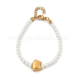 Plastic Imitation Pearl Beads Bracelets for Women&nbsp;BJEW-M056-12G