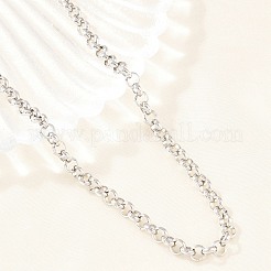 5MM 304 Stainless Steel Rolo Chain Necklaces for Men Women&nbsp;NJEW-H093-07B-P