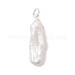 Natural Baroque Keshi Pearl Pendants&nbsp;PALLOY-JF04918
