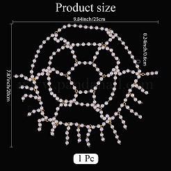 Plastic Pearl Mesh Headbands&nbsp;OHAR-WH20007-07G