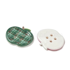 4-Hole Apple Plastic Buttons&nbsp;BUTT-F066-01