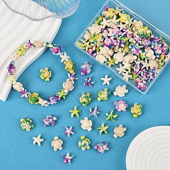120Pcs 6 Styles Synthetic Turquoise Dyed Beads&nbsp;G-YW0002-30