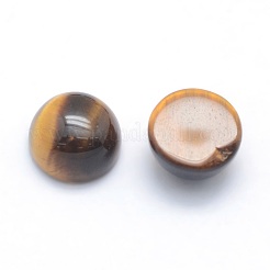 Natural Tiger Eye Cabochons&nbsp;X-G-P393-R25-4MM