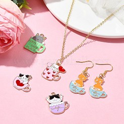 30Pcs 5 Styles Alloy Enamel Pendants&nbsp;ENAM-CJ0006-15