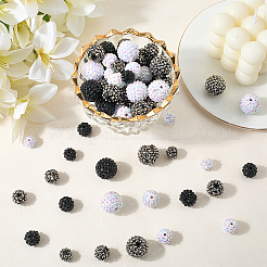 72Pcs 12 Styles Resin Rhinestone Beads&nbsp;RESI-PA0001-01
