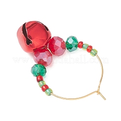 Christmas Iron Bell Wine Glass Ornaments&nbsp;HJEW-MZ00306