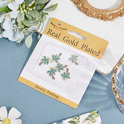 6Pcs Brass Enamel Pendants&nbsp;KK-BBC0020-19