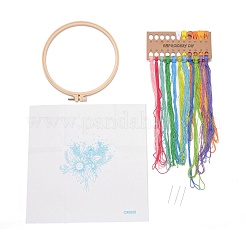 DIY Bouquet Pattern Embroidery Kit&nbsp;DIY-O021-15B