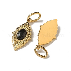 Ion Plating(IP) 304 Stainless Steel with Natural & Synthetic Gemstone Pendants&nbsp;STAS-G351-23G